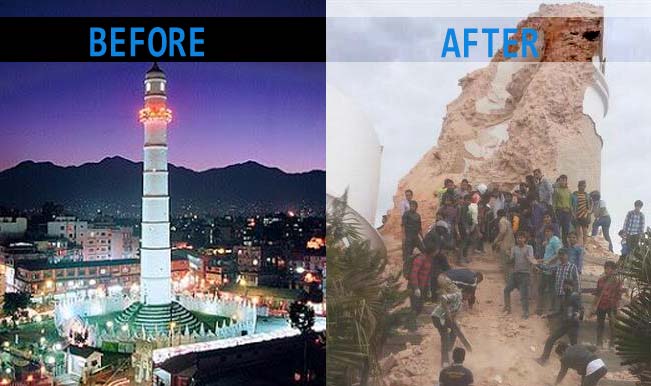 Earthquake in Nepal: Hundreds trapped as iconic Bhimsen Tower collapses
