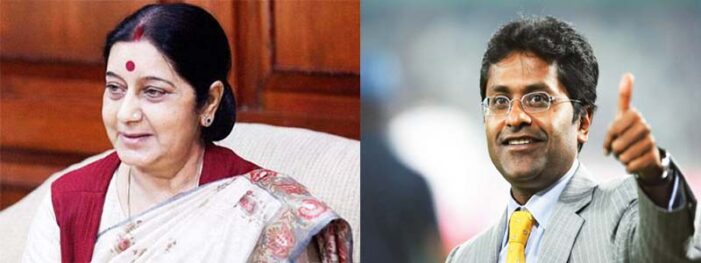 Sushma Swaraj in trouble for helping Lalit Modi?