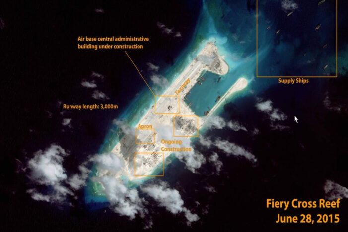 South China Sea: Images suggest Chinese airstrip on man-made island could soon be operational