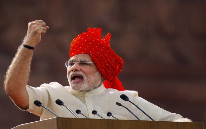 Only his headgear was colourful, missing was Modi Magic