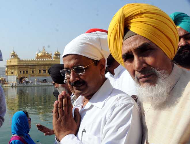 Kejriwal in Punjab; meets kin of anti-desecration protest victims