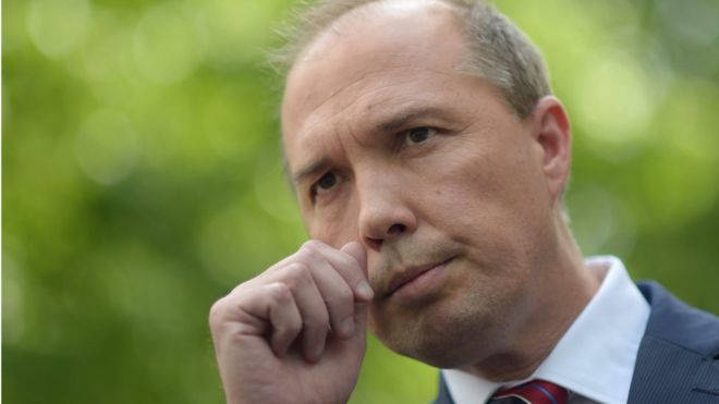 Australia minister Peter Dutton rejects MP’s call for Middle East refugee ban