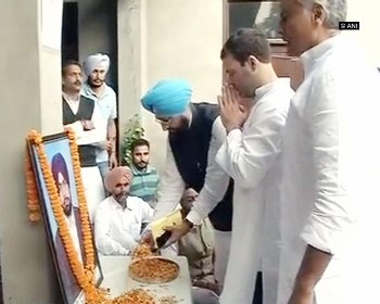 Holy text desecration issue: Rahul Gandhi pays tribute to victim