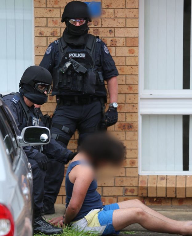 Sydney police arrest teenager and man over ‘terror plans’