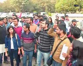 ABVP protests in JNU over event on Afzal Guru