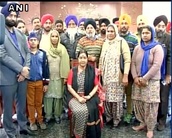 EAM Swaraj meets family members of Indians held hostage in Iraq