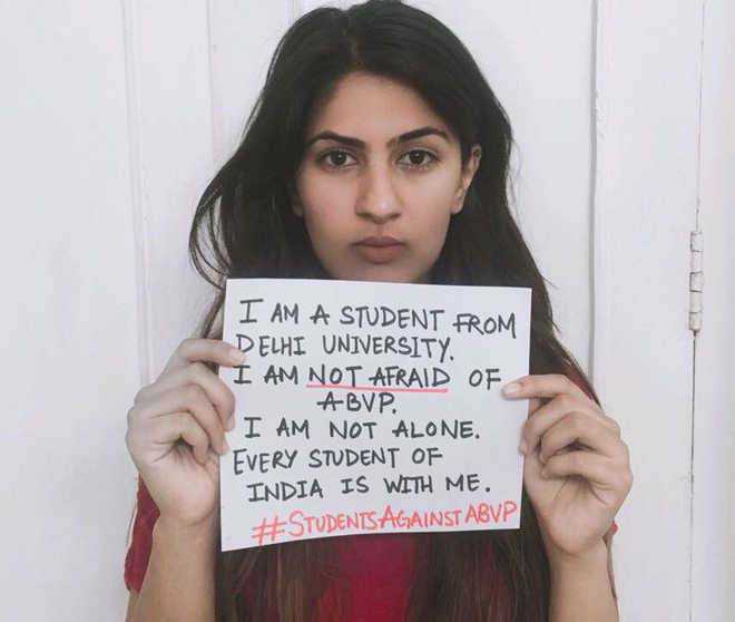 Gurmehar withdraws from campaign against ABVP, requests to be left alone