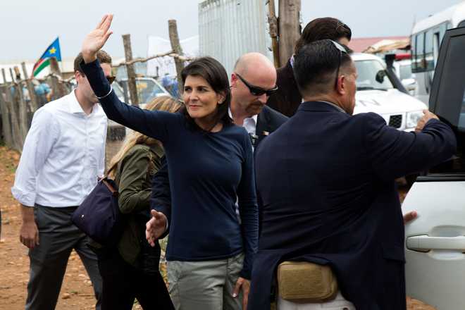 Nikki Haley evacuated from UN camp amid protests in South Sudan