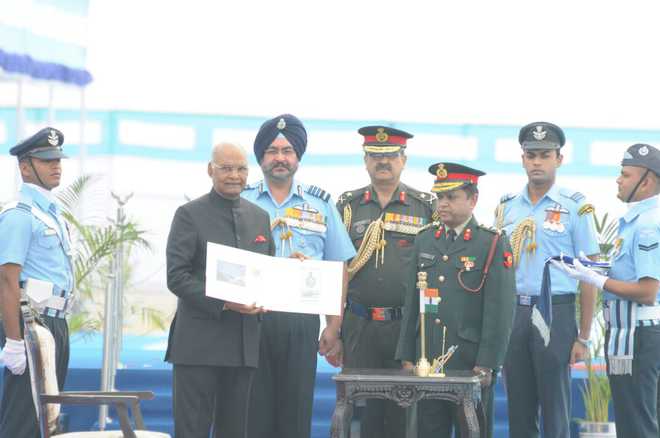President Kovind awards standards to 2 IAF units at Adampur