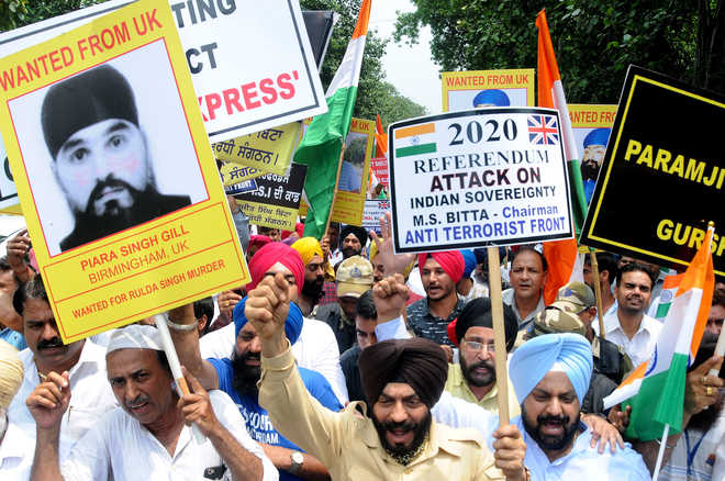 Protests held outside UK mission against anti-India SFJ rally