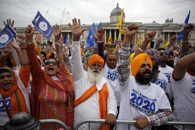 Hundreds turn out to support and counter pro-Khalistan rally in UK