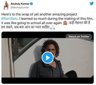 Megastar Akshay Kumar Wraps Up Shoot Of Ram Setu, Says It Was Like Going Back To School Again