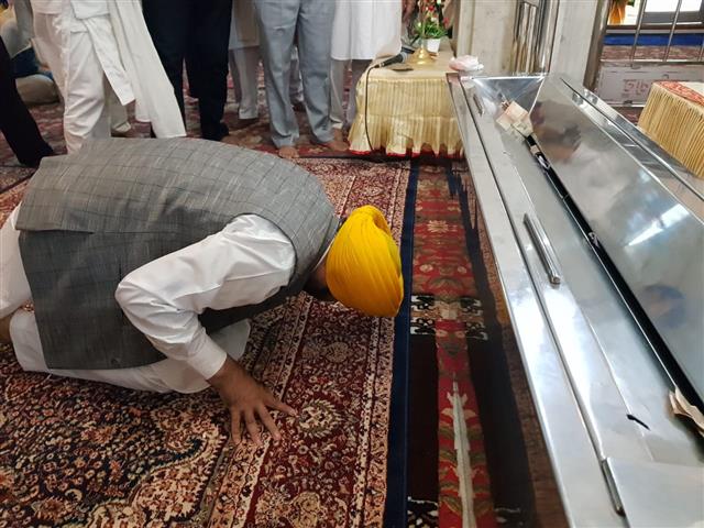 ਮੁੱਖ ਮੰਤਰੀ ਭਗਵੰਤ ਮਾਨ ਗੁਰਦੁਆਰਾ ਨਾਭਾ ਸਾਹਿਬ ’ਚ ਨਤਮਤਸਕ ਹੋਏ