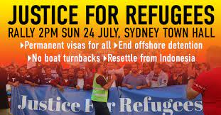 JUSTICE FOR REFUGEES RALLY : PERMANENT VISAS FOR ALL, END OFFSHORE DETENTION