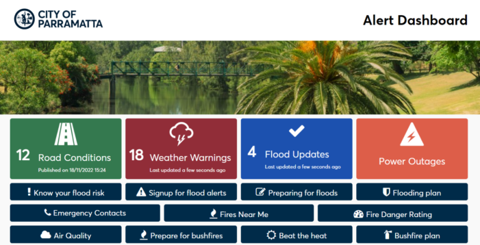New disaster dashboard to keep City of Parramatta safe and informed