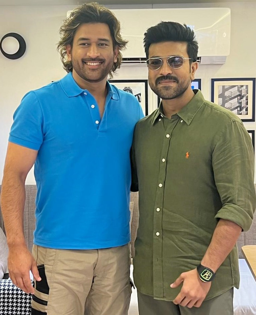 Ram Charan expresses his joy at meeting the pride of the nation, MS Dhoni