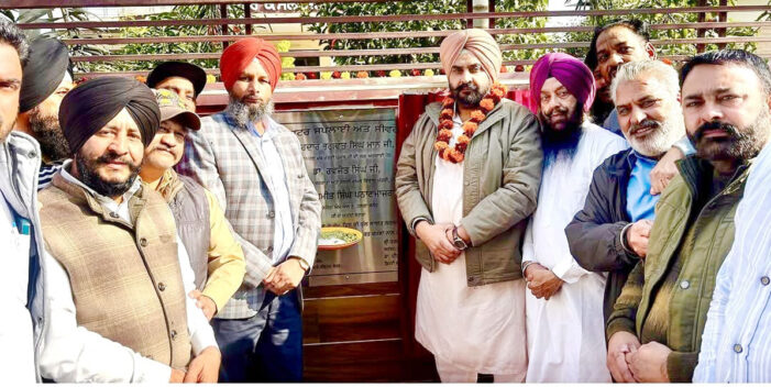 ਵਿਧਾਇਕ ਹਰਮੀਤ ਪਠਾਨਮਾਜਰਾ ਵਲੋਂ ਅਮਰੂਤ ਸਕੀਮ ਦੇ ਪ੍ਰਾਜੈਕਟ ਦਾ ਉਦਘਾਟਨ