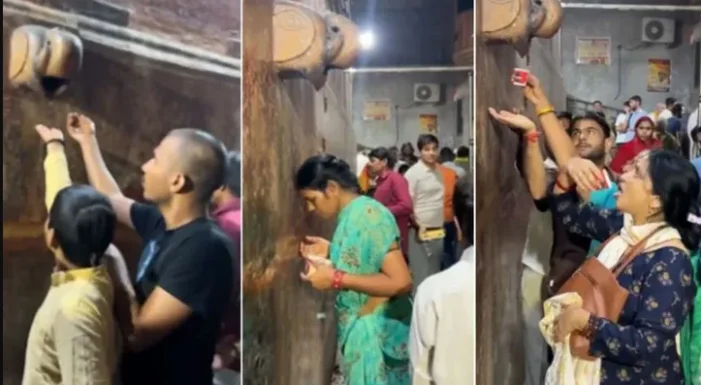 ਬਾਂਕੇ ਬਿਹਾਰੀ ਦਾ ‘ਚਰਨ ਅੰਮ੍ਰਿਤ’ ਮੰਨ ਕੇ ਸ਼ਰਧਾਲੂ ਪੀ ਰਹੇ AC ਦਾ ਪਾਣੀ, ਵਾਇਰਲ ਵੀਡੀਓ